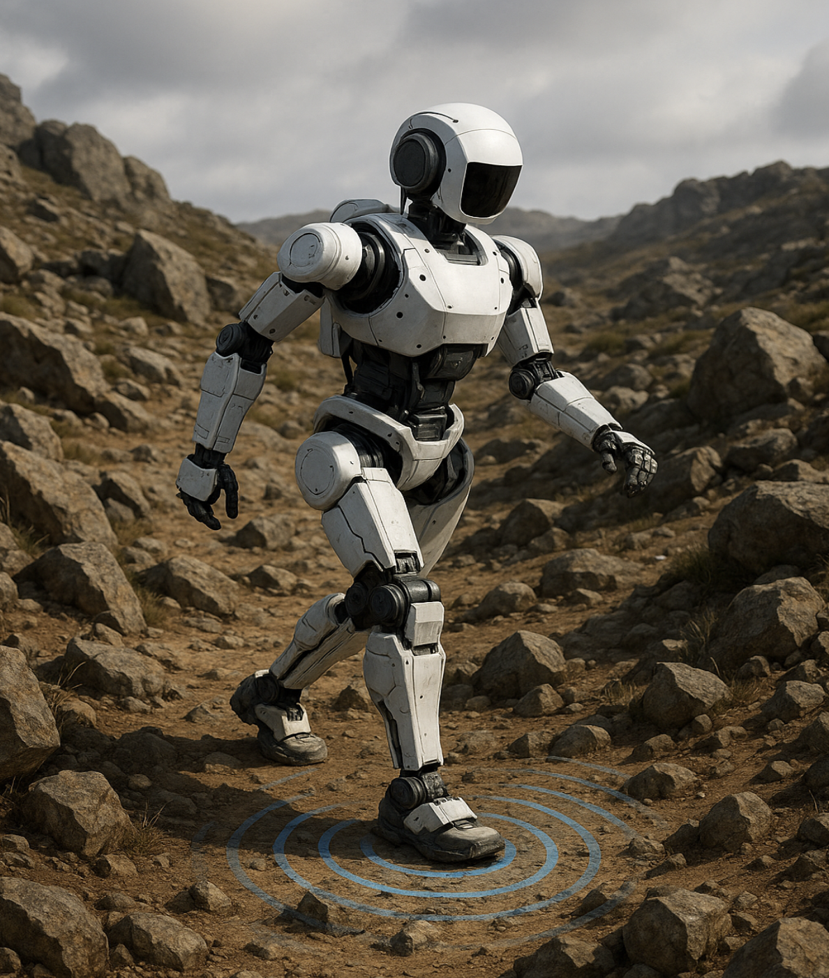 Material Recognition MEMS Ultrasonic Sensor Empowering Adaptive Walking in Biped Robots
